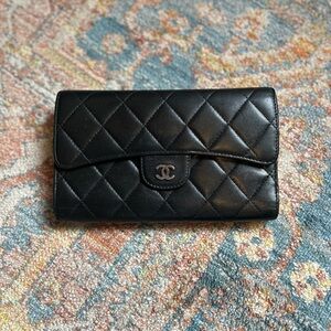 Chanel Black Quilted Wallet